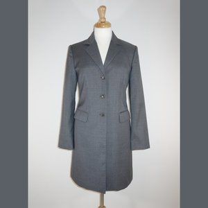 Sisley Long Grey Suit Jacket - Size 6